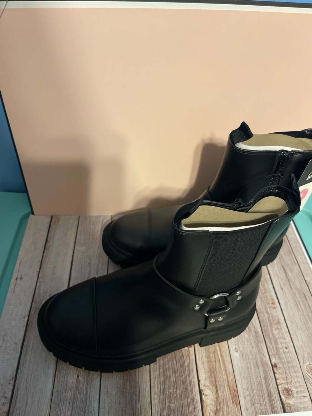 Art Class Kids Crosby Harness Moto Boots - Black - Picture 2 of 10